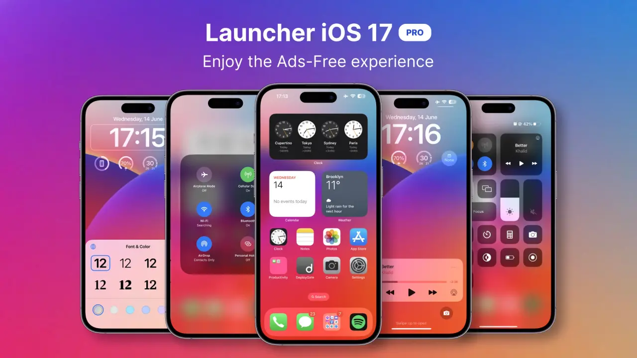 Launcher iOS 17 Pro on Android