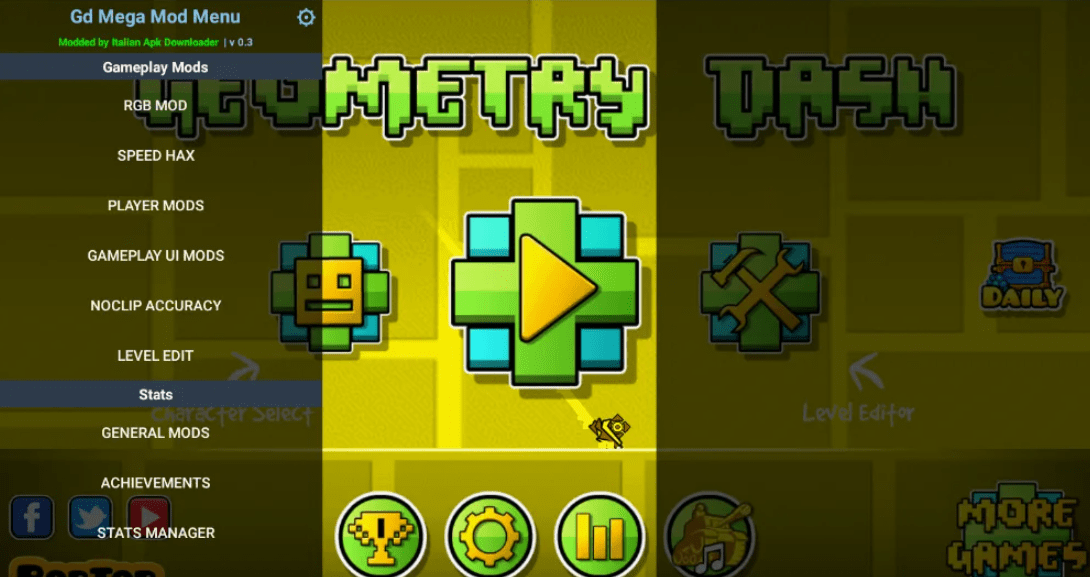Mega Hack vs Geometry Dash